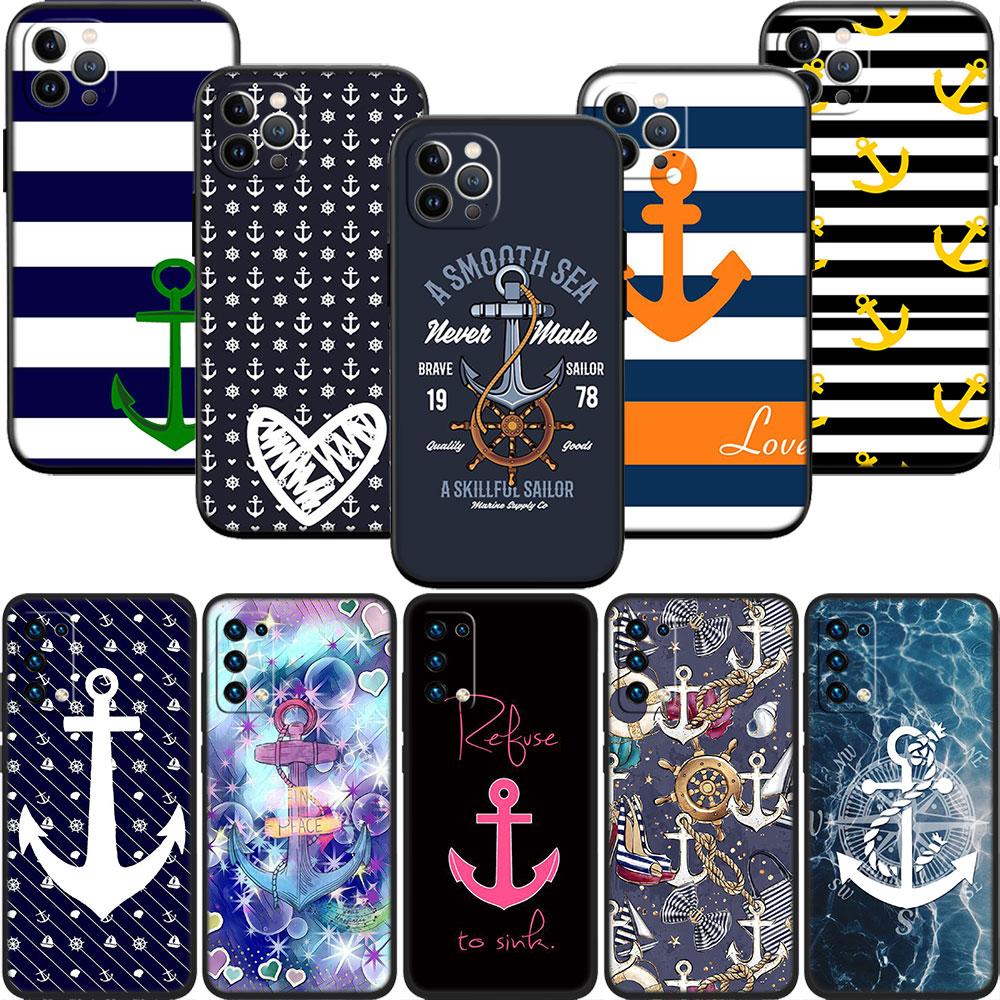 PP1 Anchor Sailor Phone Case for Samsung Galaxy A11 A12 A13 A15 A52S A53 A55 A56 A70 A71 A72 A73 F06 F16 F56 S10 Plus S10e