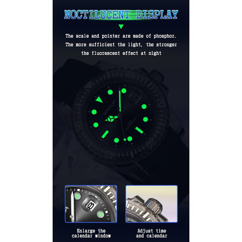 SANDA New Calendar Electronic Quartz Watch Fashion Sports, Waterproof Leisure Creative Male and Female Student Watches