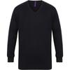 Henbury Мужской джемпер/толстовка с v-образным вырезом тонкой вязки 12 калибра
