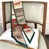 Long Silk Scarf Bag Tie Lady Neck Skinny Scarves Hairband Foulard Horse Print Brand Lady Neckerchief Ribbon  Spring New
