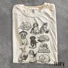 Vintage Reading Dog Tee, Cute Puppy Book Lover Collage Illustration Graphic Shirt, Cozy Pet Comfort Colors® Top Gift