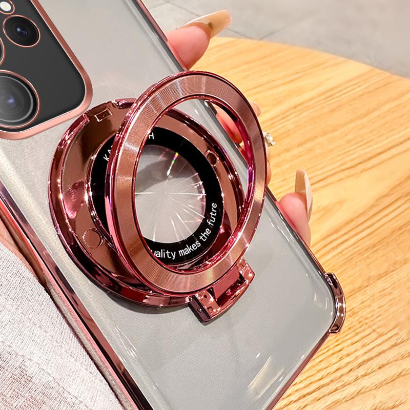 Airbag Shockproof Magnetic Stand Case for Samsung S24 S23 S22 S21 Ultra Plus S23FE A52 A14 A34 A54 A15 A55 iPhone 15 14 13 12 11 Pro Max 15 14 Plus