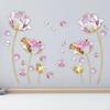 2Pcs Wall Stickers Flower Branch Decals Murals 3D DIY Floral Art Decal for Classroom