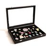 Transparent Flip-Top Jewelry and Coin Storage Box for Earrings, Medals, Brooches, and Badges