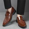 New Black Brown Monk Strap Loafter Men's Glossy Patent Leather Casual Shoes Designer Formal Wedding Dress Homecoming Footwear