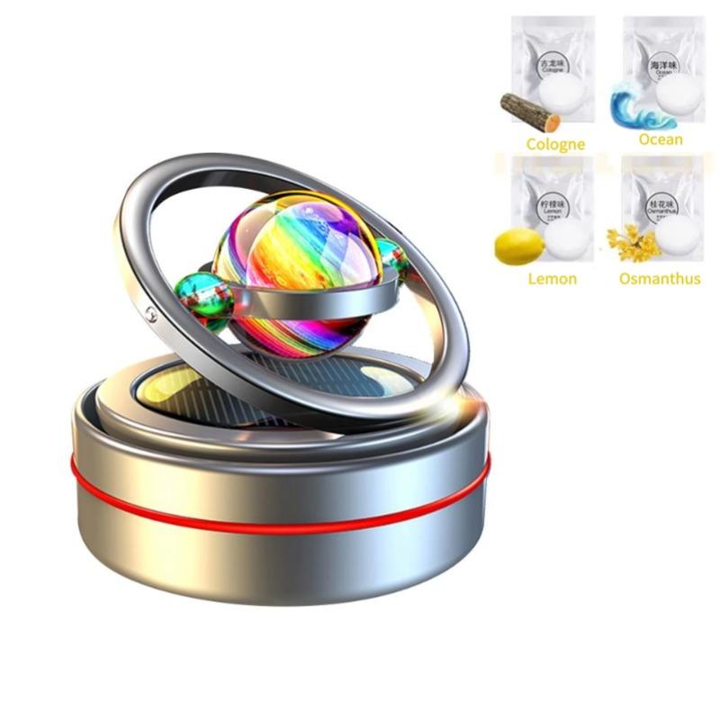 Автомобильный освежитель воздуха, межзвездное солнечное кольцо, вращающиеся украшения для ароматерапии, приборная панель, диффузор для духов, автоаксессуары, интерьер автомобиля, декор