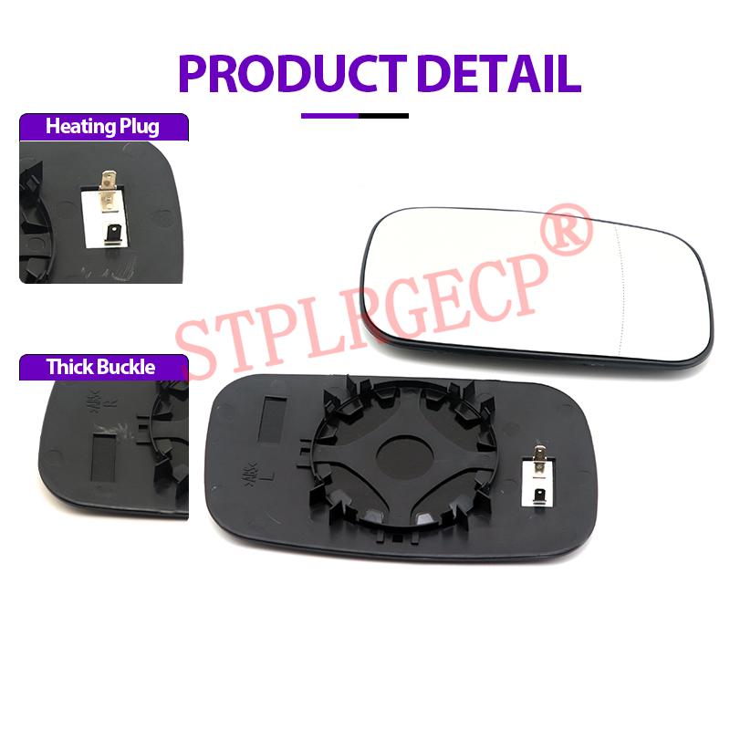 Stplrgecp Passenger Driver Side Left or Right Door Side Heated Wing Mirror Glass Lens for Saab 9-3 9-5 1998-2002 900 1997-1998