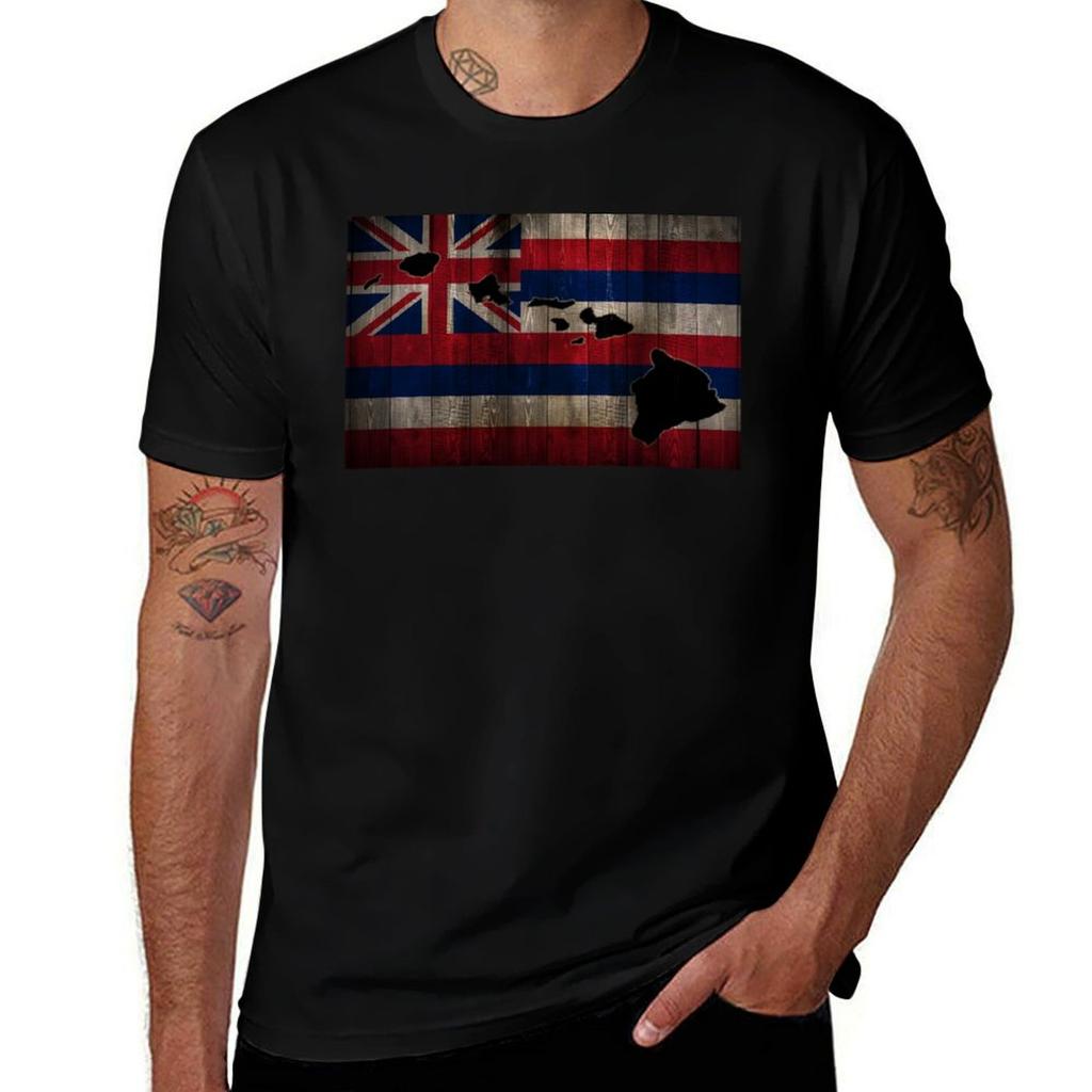 Hawaii Flag With Hawaiian Islands By Hawaii Nei All Day Tshirt Funny T Shirts Cotton Tshirt