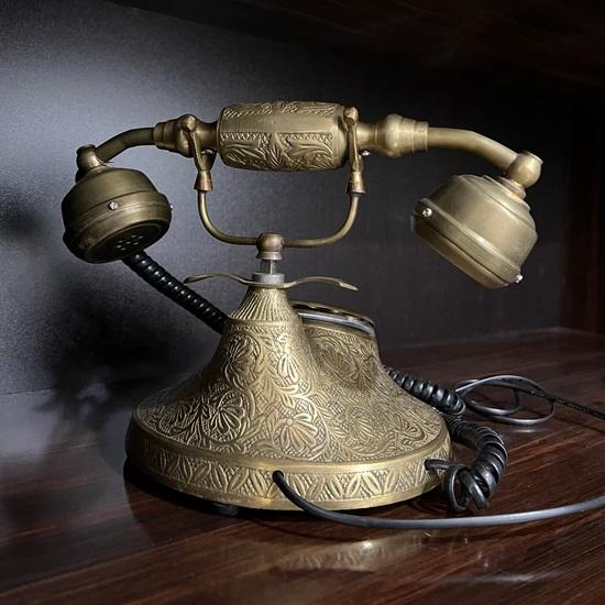 Реплика телефона с поворотным циферблатом, декоративная, полностью рабочая, ручной работы, морской, золотой дизайн, стол, функциональный стационарный телефон