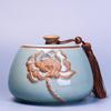 Lotus Brother Kiln tea set, tea pot, ceramic sealed pot, Ru Kiln single pot