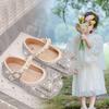 New Spring Girls' Fashionable Bow Comfortable Soft-soled Leather Shoes