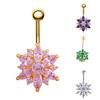 Women Elegent Sexy Flower Belly Button Navel Ring Body Piercing