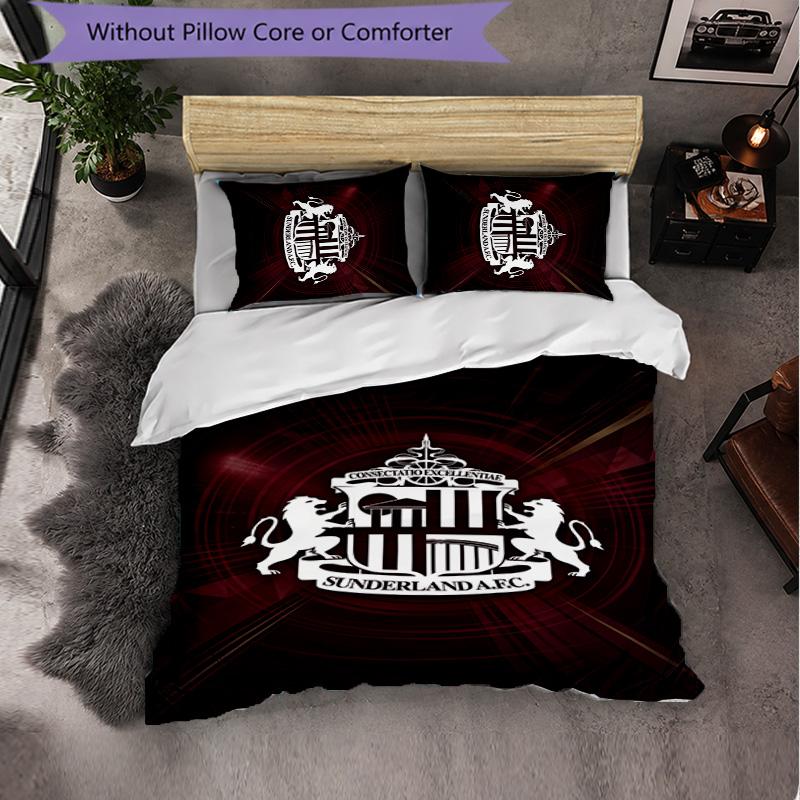 Sunderland Themed Bedding 3Pcs Duvet Cover Set Decorative Bed Linen For Teen Room Home Decoration