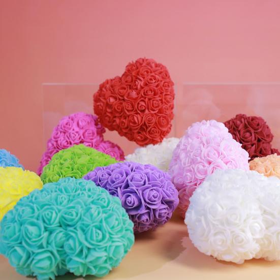 500 шт. Мини Искусственные Розы из Пенопласта Оптом Маленькие Головки Роз для DIY Цветочной Композиции Настенная Гирлянда Задник Свадебный Декор для Девичника
