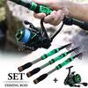 Телескопическая удочка-24 тонны, углеродное волокно, обработанное на станке с ЧПУ, катушкодержатель, удобная ручка из ЭВА, ловля окуня, форели, дорожная удочка