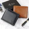 Мужской ретро-складной кошелек из натуральной кожи и держатель для карт