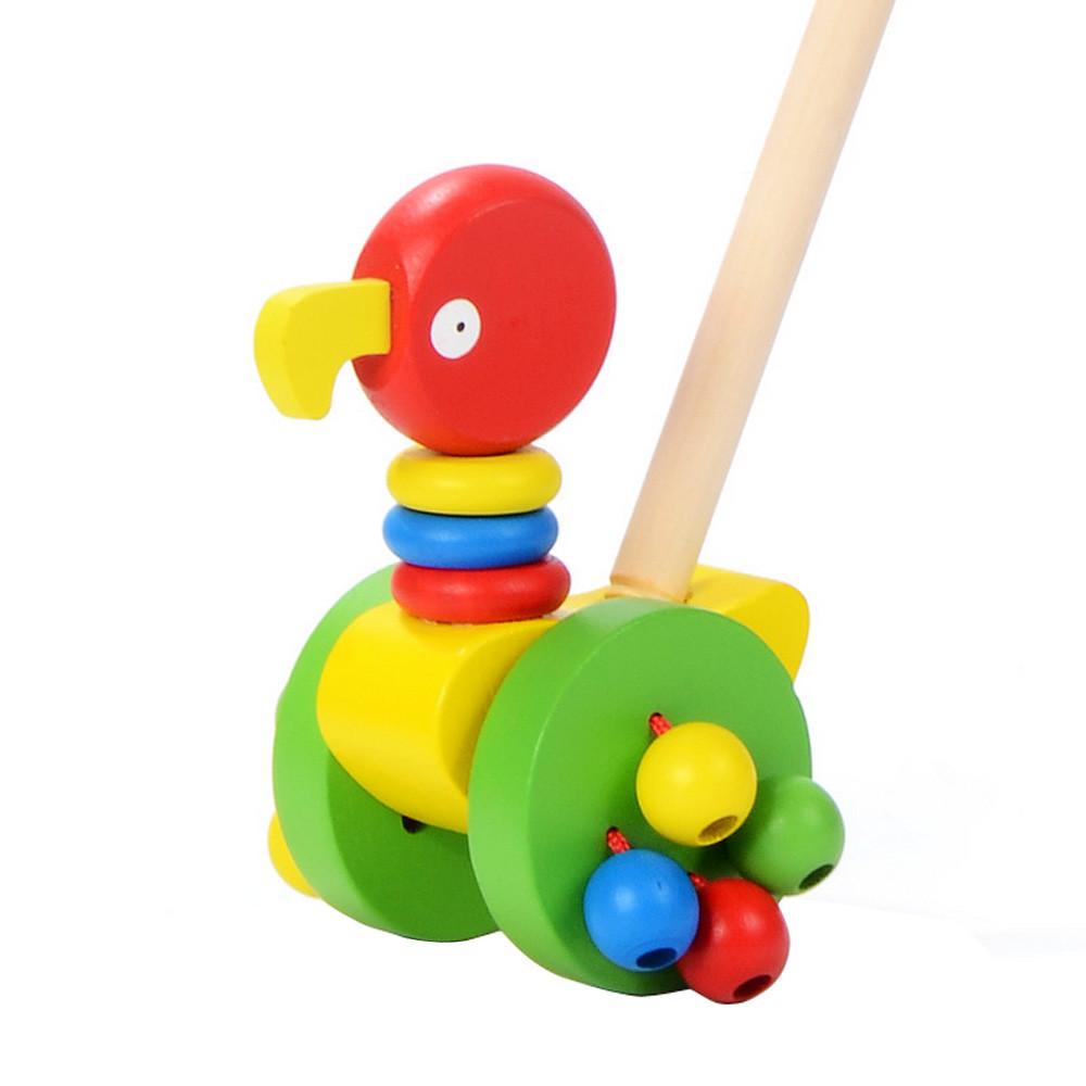 Деревянная игрушка-толкатель D-uck Tooky, игрушка для малышей, длинная развивающая игрушка