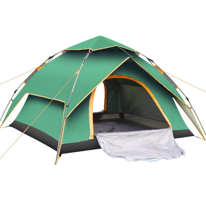 Двухслойная палатка для кемпинга, мгновенная установка, переносная палатка для кемпинга на открытом воздухе, автоматическая палатка