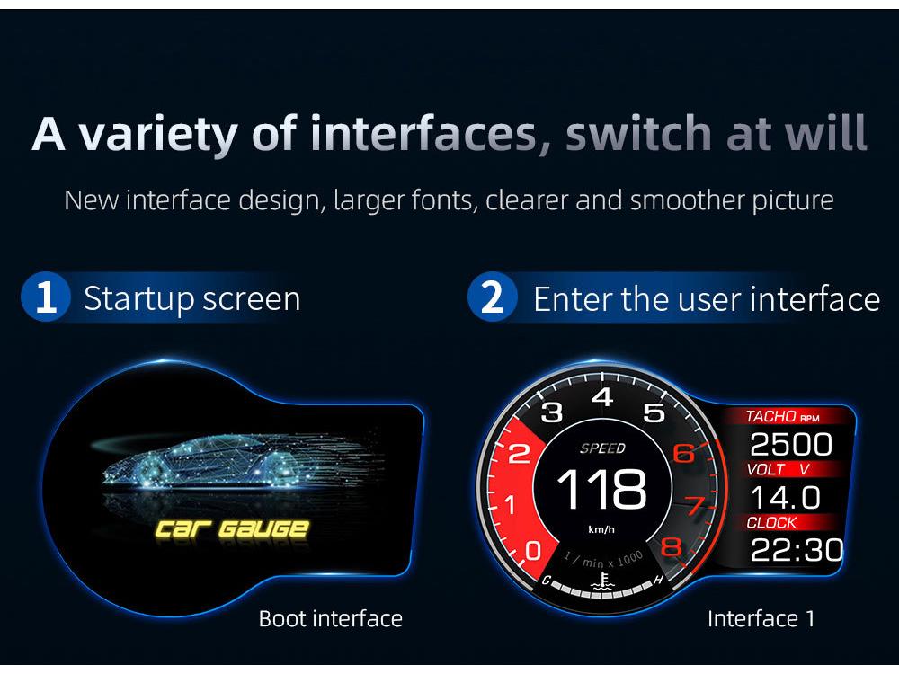 HUD для мода F15: OBD-дисплей для скорости, оборотов двигателя, температуры охлаждающей жидкости и масла, расхода топлива, турбонаддува и часов