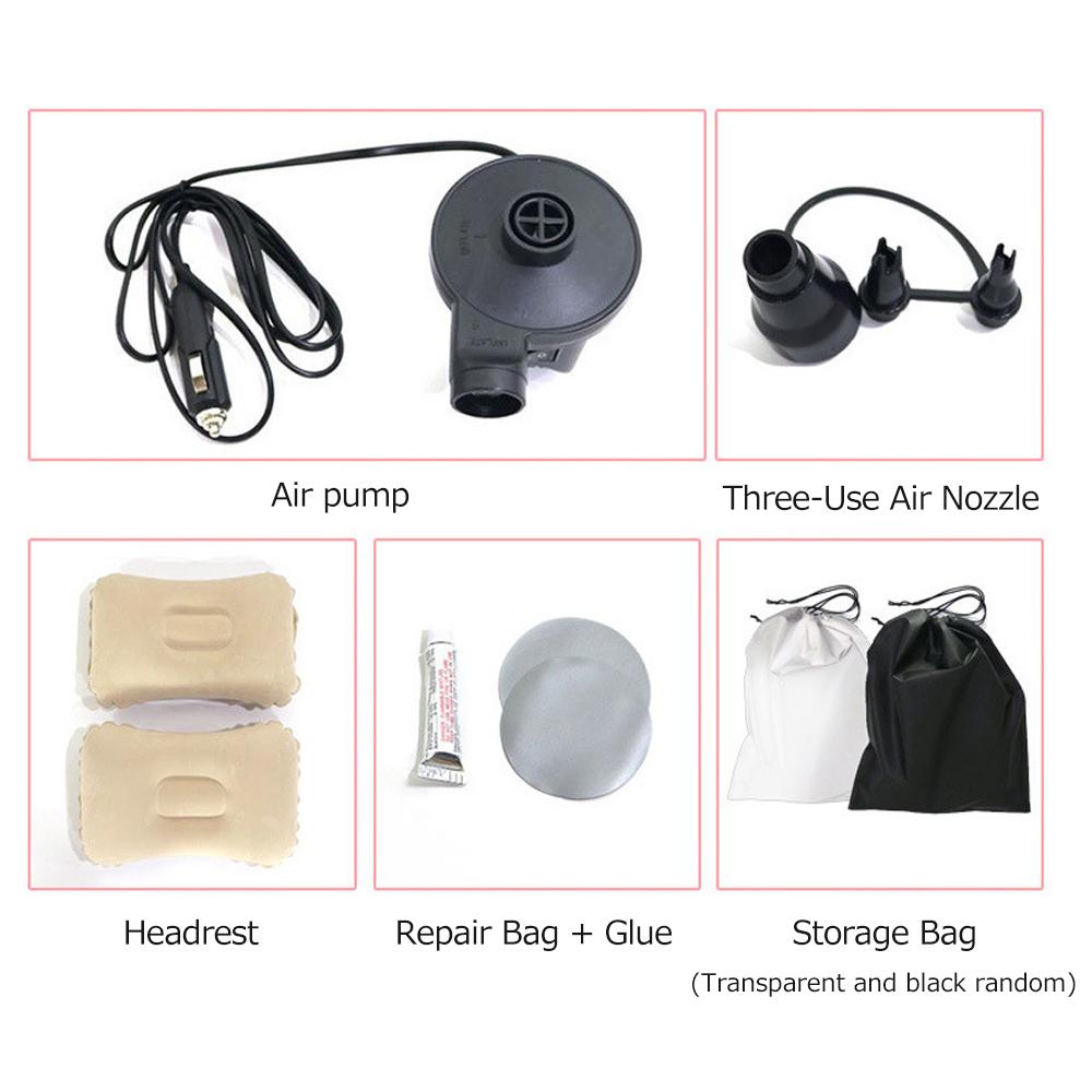 Матрас для автомобиля, надувная дорожная кровать, домашний уличный коврик для кемпинга, задний флокирующийся плюс воздушный матрас для внедорожника