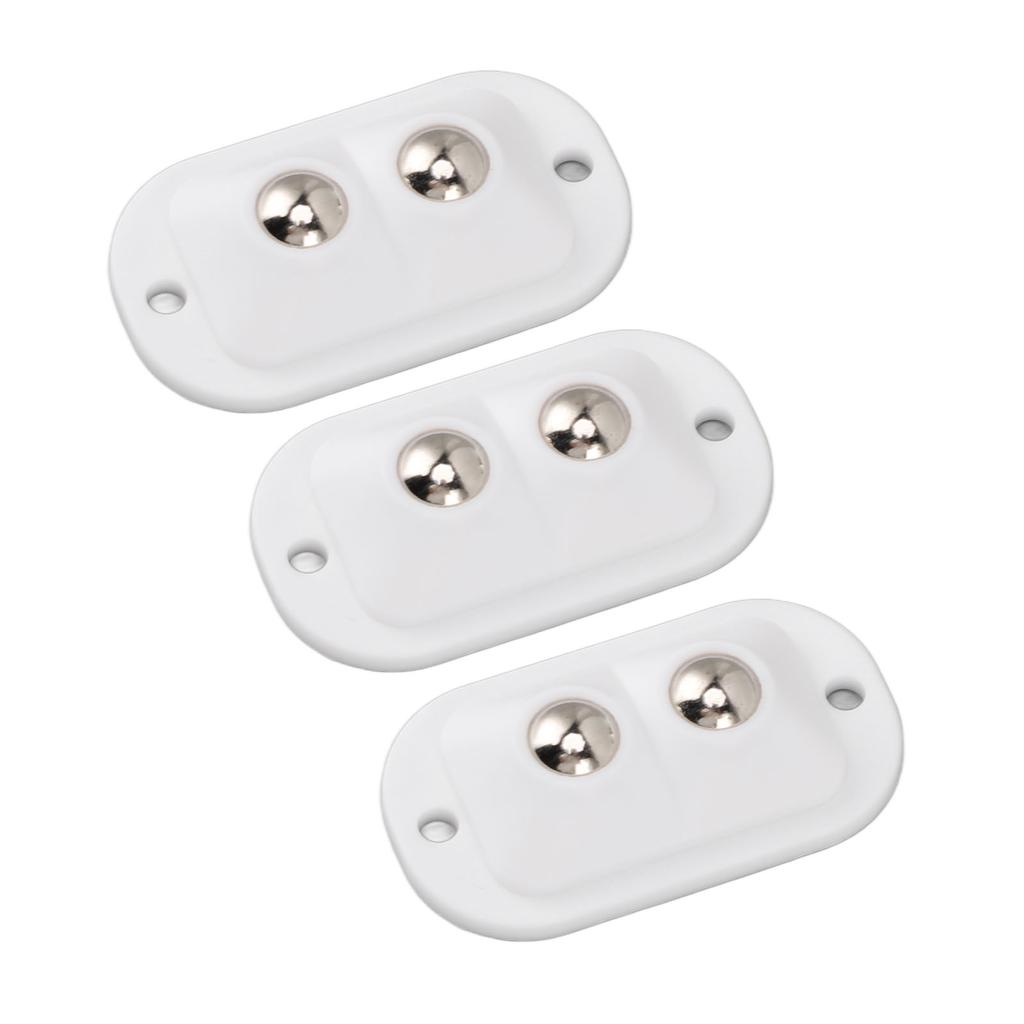 12pcs Mini Caster Wheels Self Adhesive Double Bead Labor Saving Quietly Moving 360 Degree Rotation