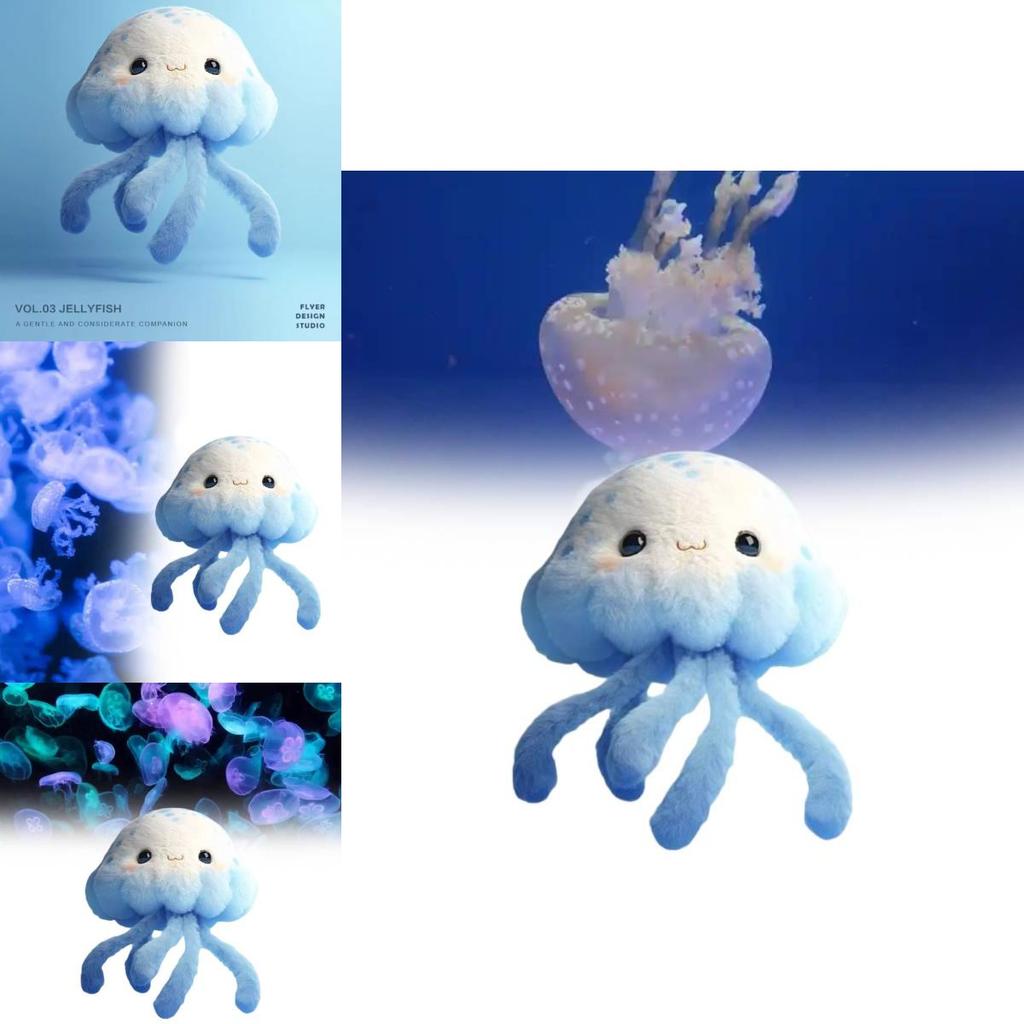 Delightful Plush Jellyfish Keychain Accessory For Childrens Backpacks With Short Plush Design