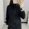 Теплый двусторонний флисовый кардиган-куртка на молнии с воротником-стойкой