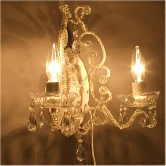 Акидзуки Трейдинг (Акидзуки) Антикварная настенная люстра в стиле принцессы, 2 настенных драгоценности: интерьер-ак-67D304079 (Кремовый цвет)