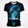Movie Alien Mutation 3D Printed T-shirt Men's Fashion Hip Hop Trend Short Sleeve Top Cartoon Anime Role Playing Costume