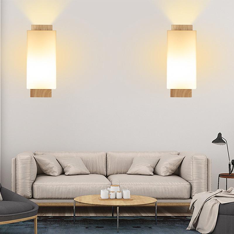 Светодиодные деревянные настенные светильники для спальни, прикроватные настенные бра для дома, гостиной, прохода, балкона, коридора, ночники E27