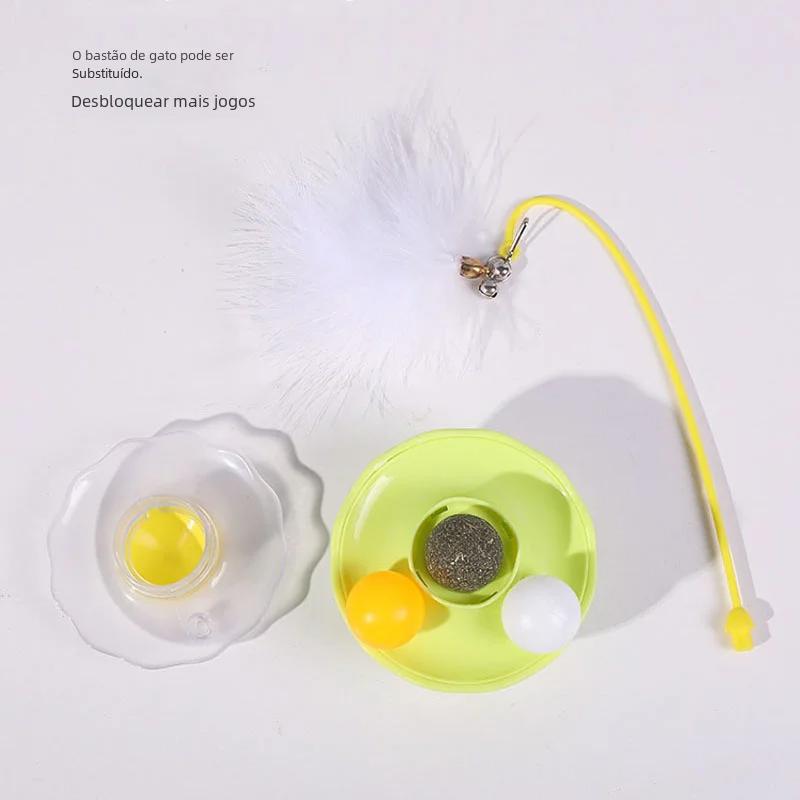 Игрушки для дразнения кошек, самостоятельные, не падающие, мяч для домашних животных, съемная палка, перо, мяч для царапания, мята, товары для животных, игрушки для кошек, интерактивные