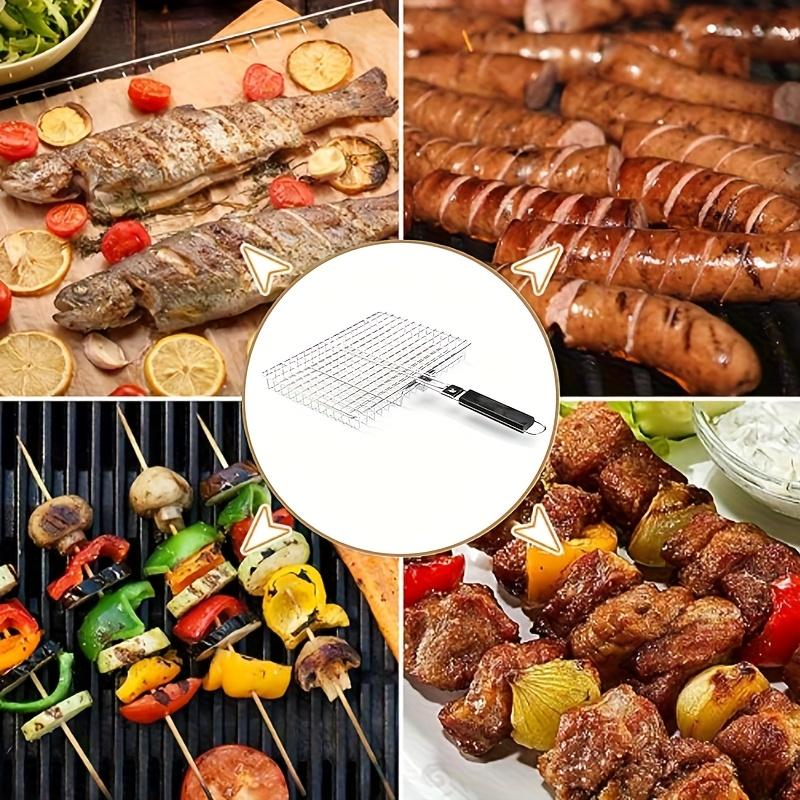 Многофункциональный гриль для барбекю, жарки рыбы и мяса, высококачественные прочные инструменты для барбекю, складная ручка, наружная сетчатая рама для гриля