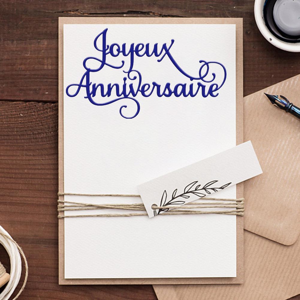 H1# Французский алфавит Вырубные штампы для скрапбукинга Декоративное тиснение Ремесло