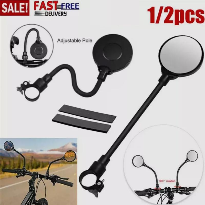 1/2x Гибкое велосипедное зеркало заднего вида Выпуклое зеркало заднего вида на руль шоссейного велосипеда