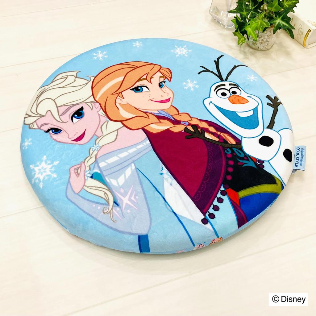 MORIPiLO Morishita Disney Frozen Подушка для сиденья Подушка для стула 40x40 см круглая крутая пена с эффектом памяти Товары с персонажами Disney Princess Синий 4621382