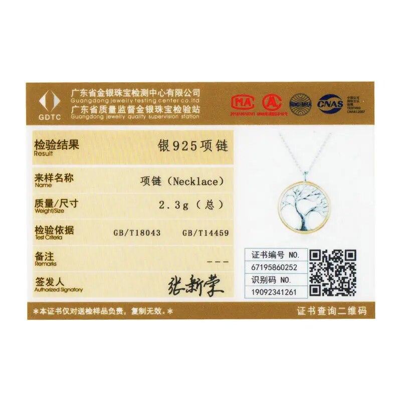 Ожерелье с подвеской «Древо жизни» для женщин, стерлинговое серебро 925 пробы, семейная цепочка, ожерелья, роскошный бижутерный воротник, подарки