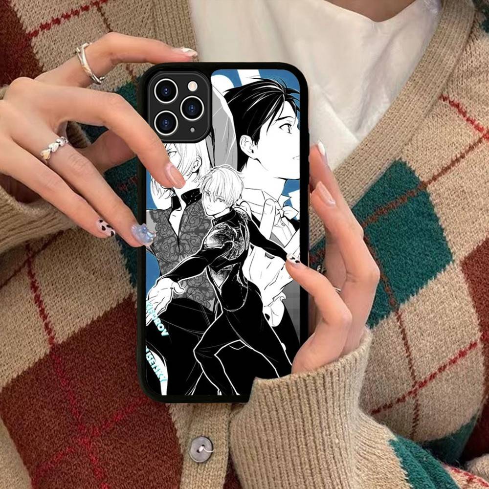Спортивное аниме YURI ON ICE BL Для IPhone 17 16 15 14 13 Pro 12 11 Pro Max Жесткие чехлы для телефона из ПК+ТПУ Задняя крышка