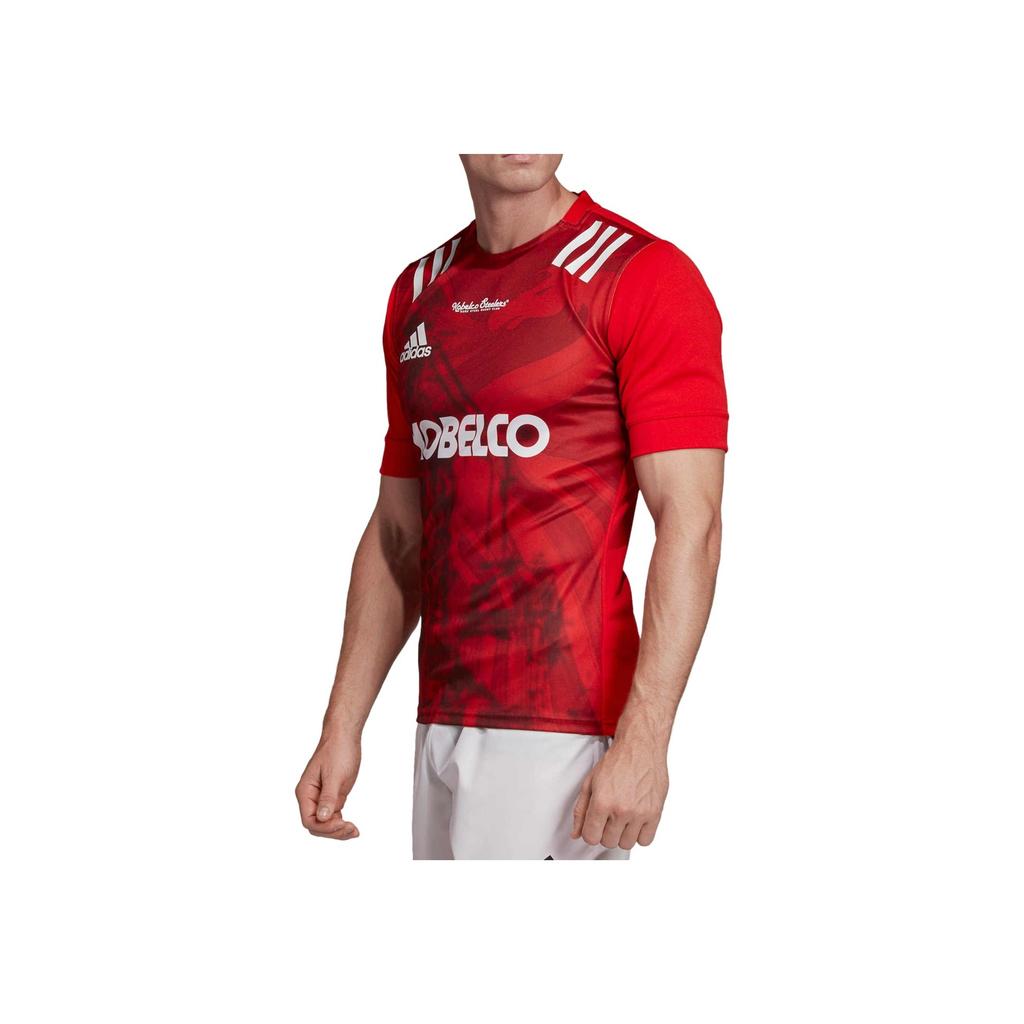 Adidas Футболка мужская с коротким рукавом, полосатая, быстросохнущая, тяжелая, в американском винтажном стиле, с принтом логотипа, топы, красная FK0784