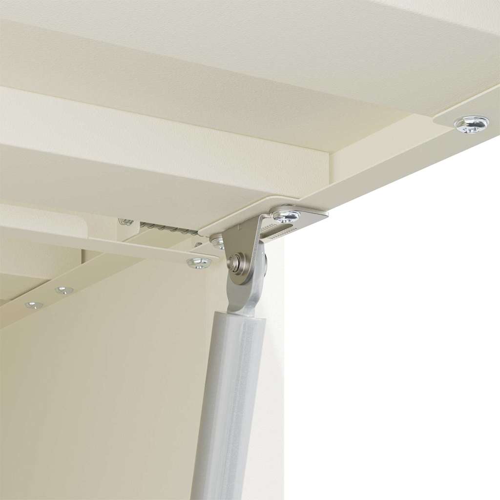 Wall Mounted Garage Cabinet with Gas Spring Door White