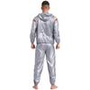 Мужской ПВХ Потоотделяющий Костюм S-4XL Худи-Куртка и Длинные Штаны на Резинке для Тренажерного Зала, Тренировок в Сауне