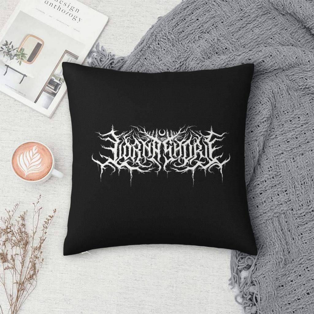 Логотип Lorna Shore Белый Наволочка для квадратной подушки Наволочка для подушки Чехол для декоративной подушки для дома Спальни Автомобиля