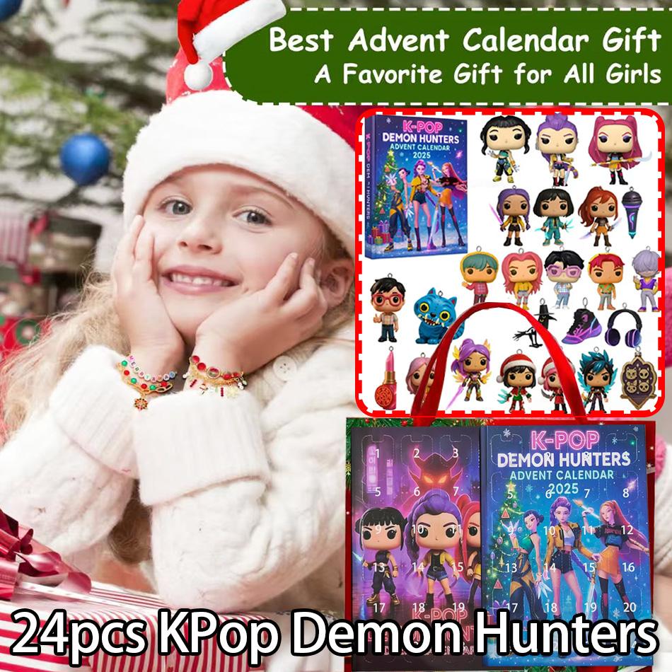 Новый K-pop Календарь Адвента Охотники на демонов K Pop Охотники на демонов Руми Мира Зои Тигр Рождественский Обратный отсчет Календарь Адвента Подарок 24 дня