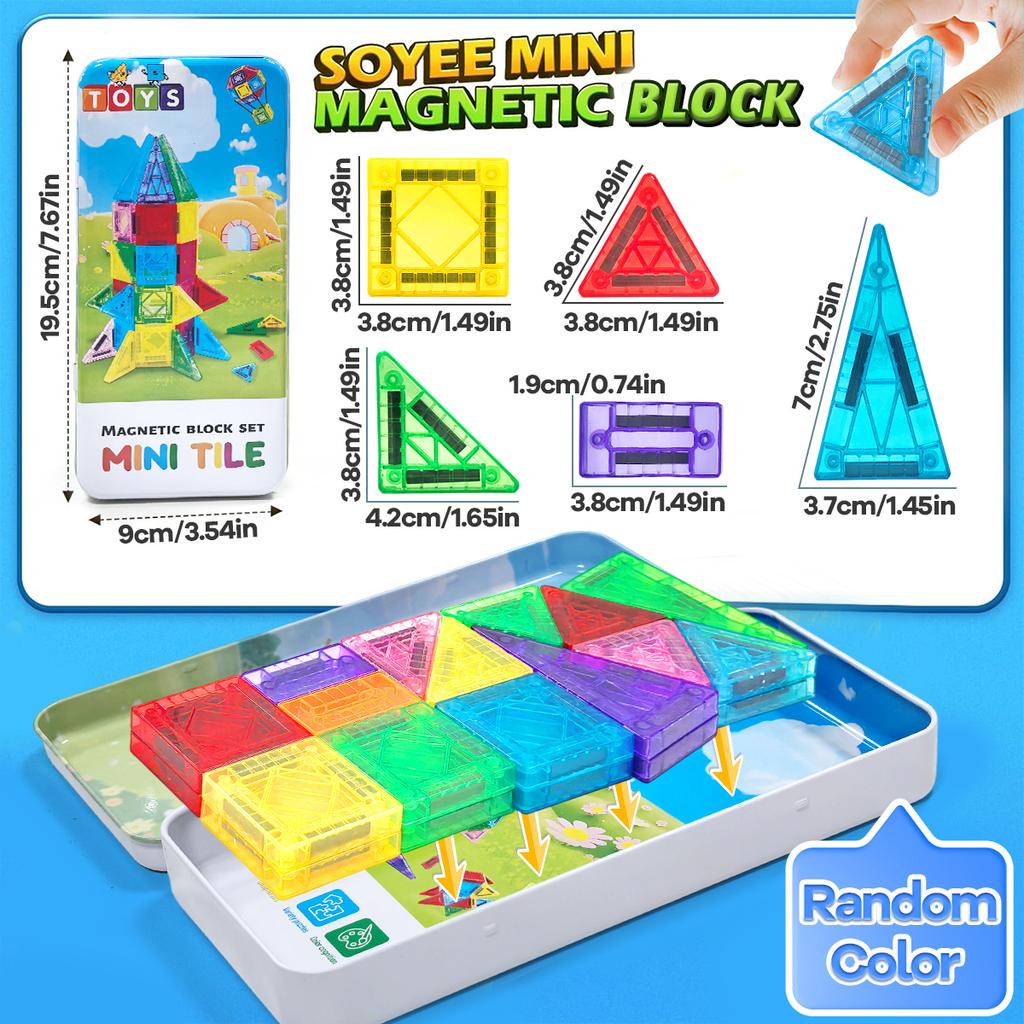 Montessori Educational Toys Magnetic Building Blocks Children DIY Model Construction Sets Magnetic Tiles for Kids Gifts