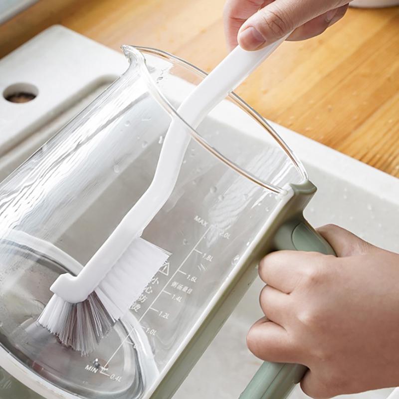 Чистая узкая щетка с длинной ручкой для аквариума, крышка от бутылки с молоком, стеклянная трубка, щетка для чистки