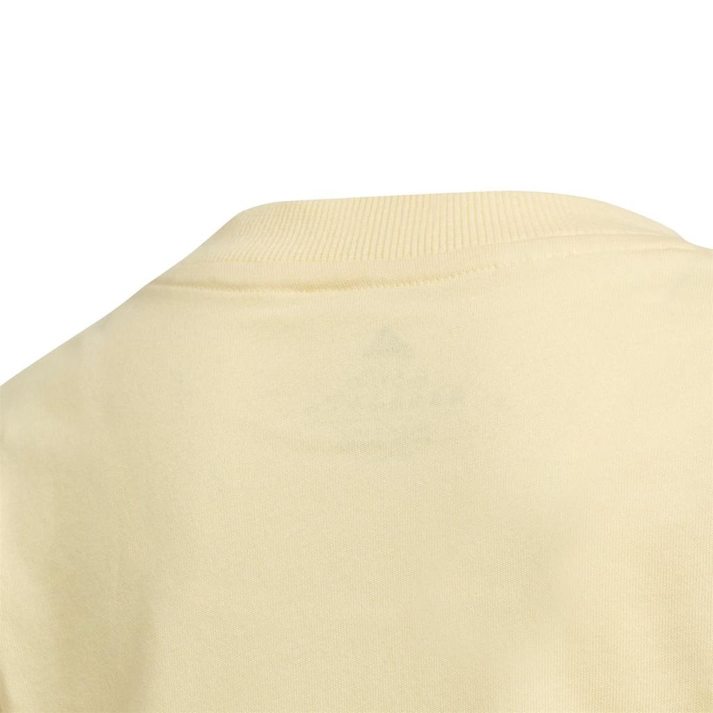 Adidas Essentials Футболка с коротким рукавом DJ080 Почти 110 Детская с 3 полосками Желтый/Белый (HN8884)