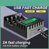 Slots Smart Ultra 4 Fast Battery Charger Usb Typec Charger For 12v Aa Aaa Nicd Nimh Rechargeable Battery Lcd Display Quick Charger