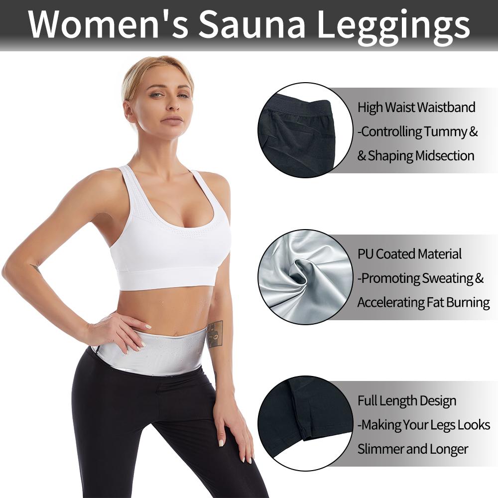 Women Sauna Pants High Waisted Compression Pants Workout Sweat Leggings Slimming Body Shaper Gym Exercise Thermo Sportswear Fitness Trousers