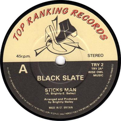 7-дюймовая пластинка BLACK SLATE - Sticks Man TRY2 Высший рейтинг Запись 1982 г. UK Reggae, Ska & Dub Б/у