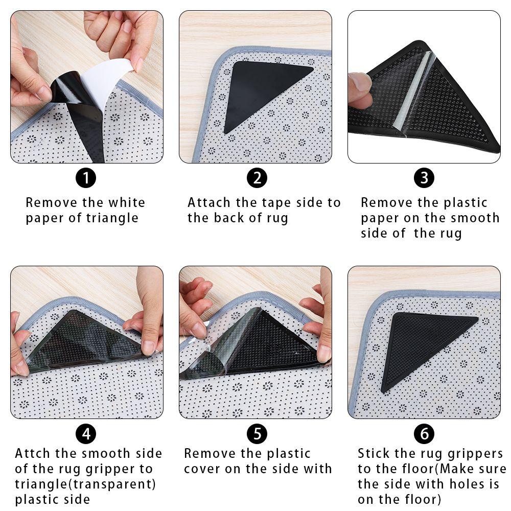 New Rug Tape Mat Grippers Carpet Anti Skid Mat Reusable Non Slip Antiskid Sticker