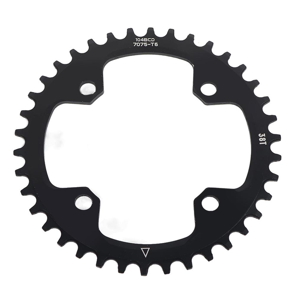 32Celsius34Celsius36Celsius38T BCD 104 Mountain Bike Steel Single Crank Chain   Repair Parts (Black 32T)